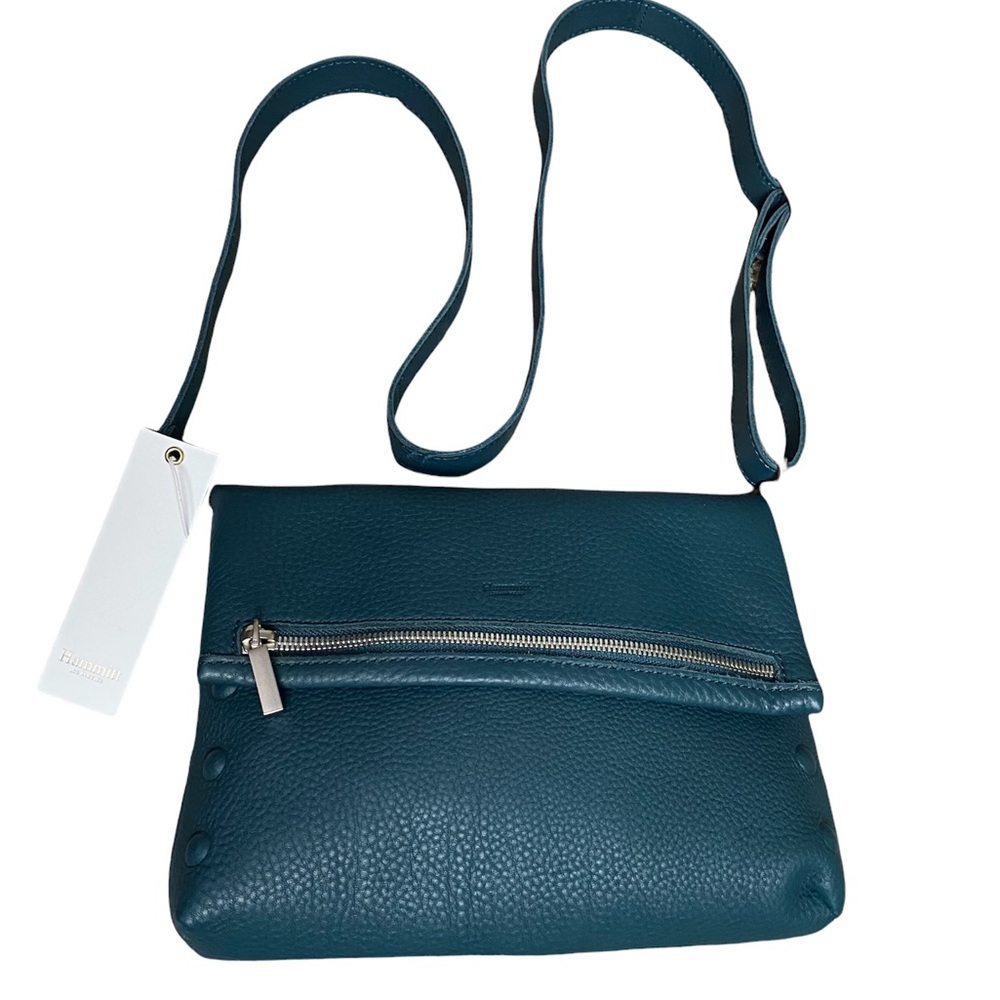 HAMMITT VIP medium clutch Occasion Teal leather NWT
